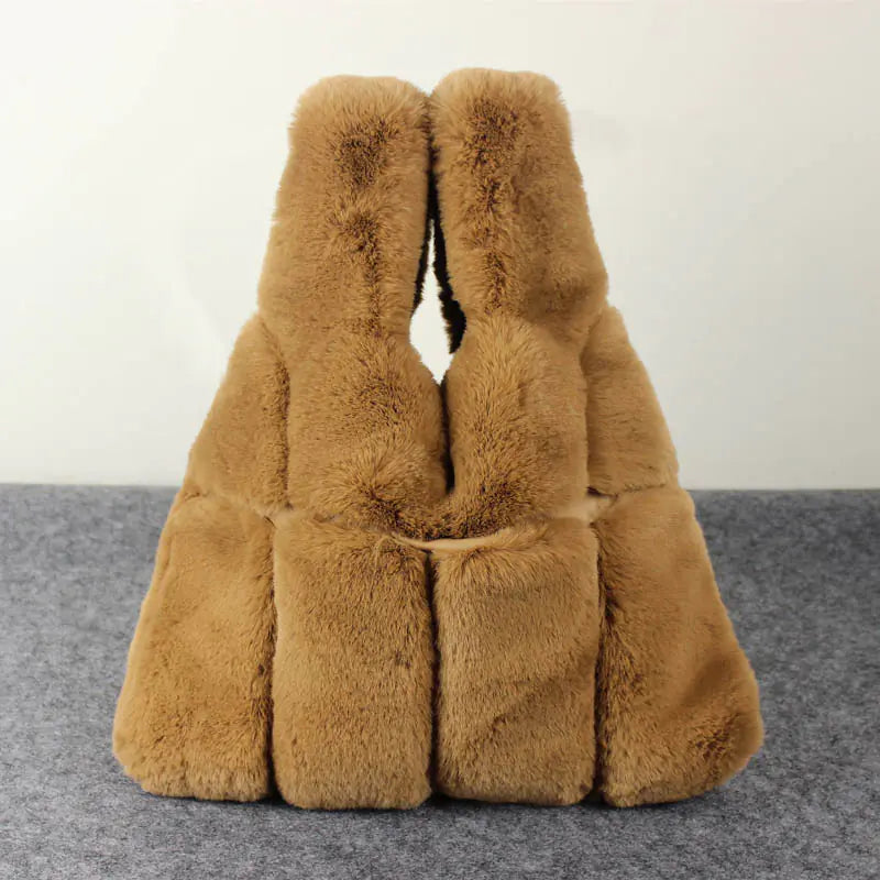 Faux Rabbit Fur Tote Bag