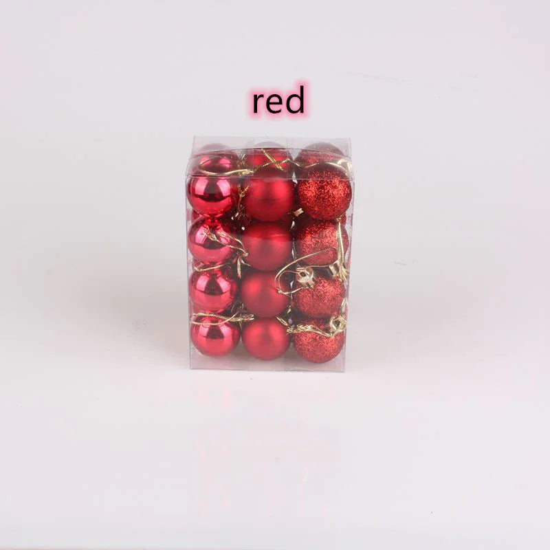 Mini Sparkle Ball Ornament Set (24-Pack / 3 cm)