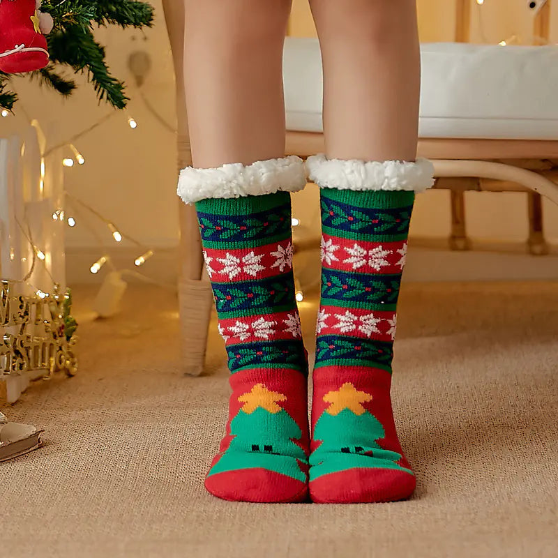 Cozy Winter Holiday Fleece Socks