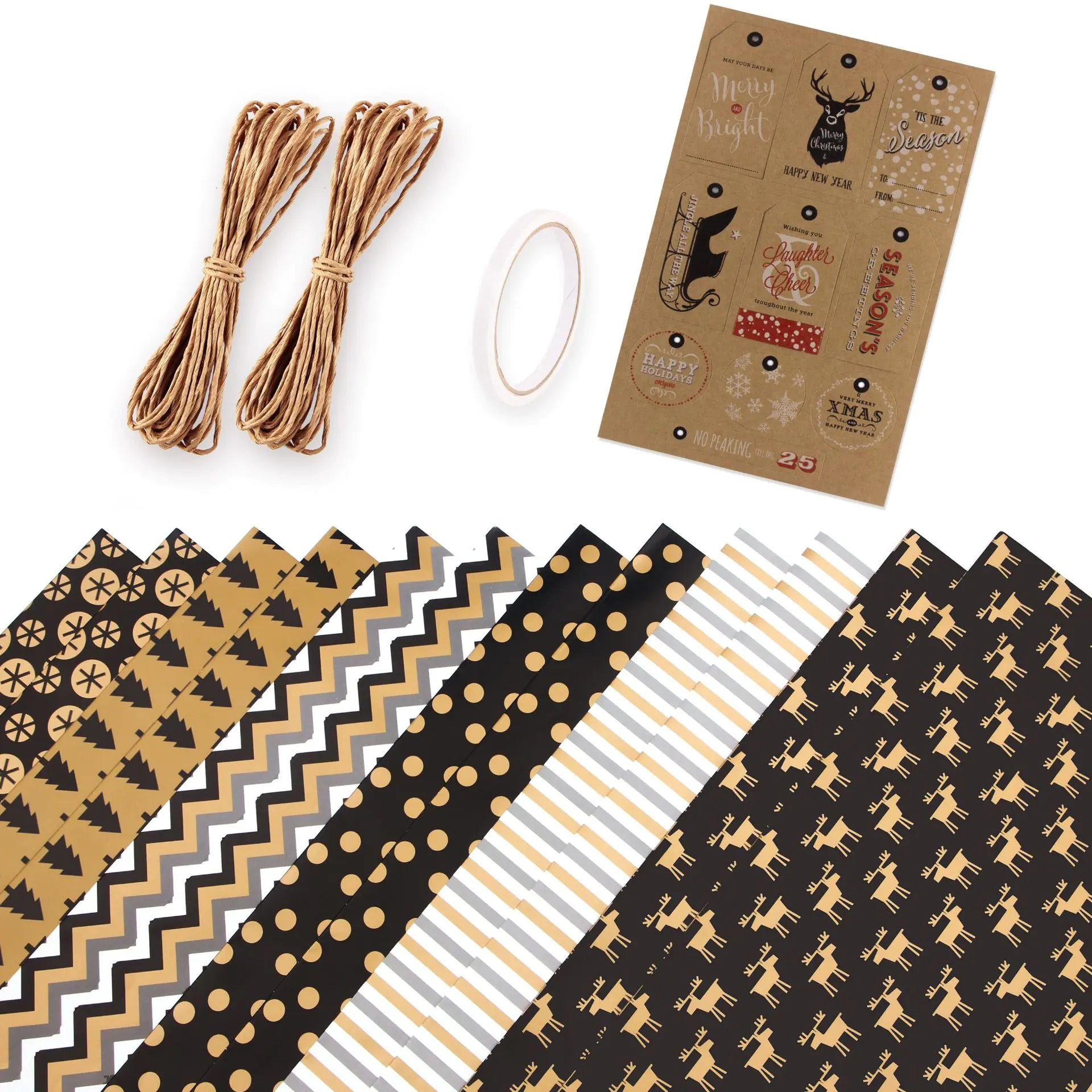 Elegant Bronze Gold Dot Wrapping Paper