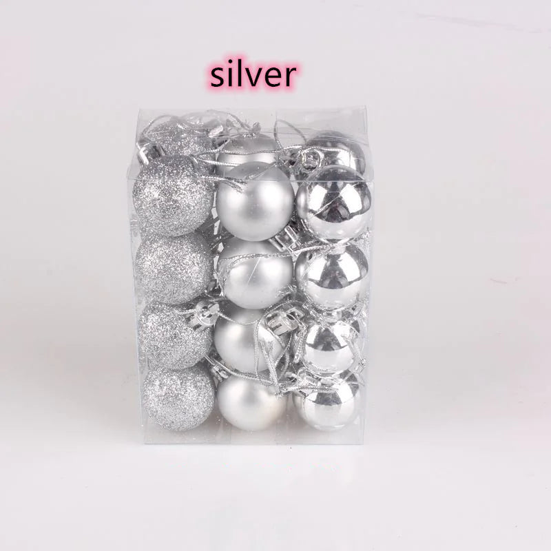 Mini Sparkle Ball Ornament Set (24-Pack / 3 cm)