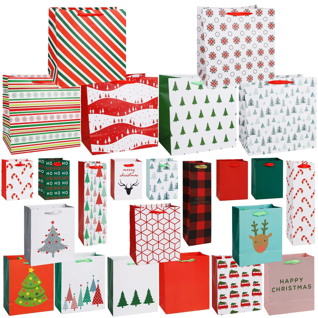 Lulu Home Festive Gift Bags 24-Pack Variety Sizes