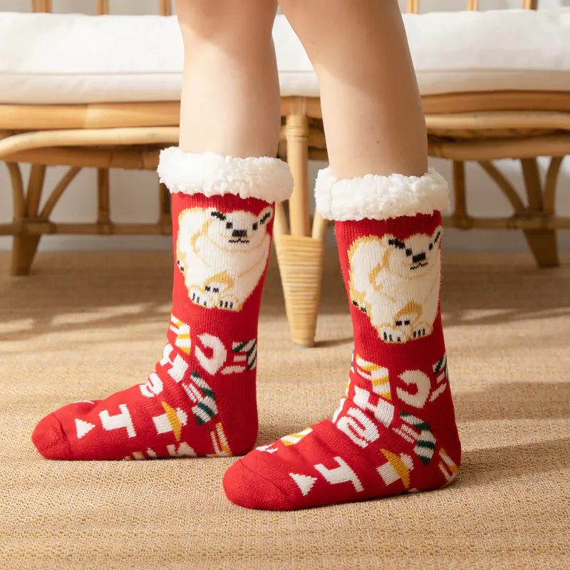 Cozy Winter Holiday Fleece Socks