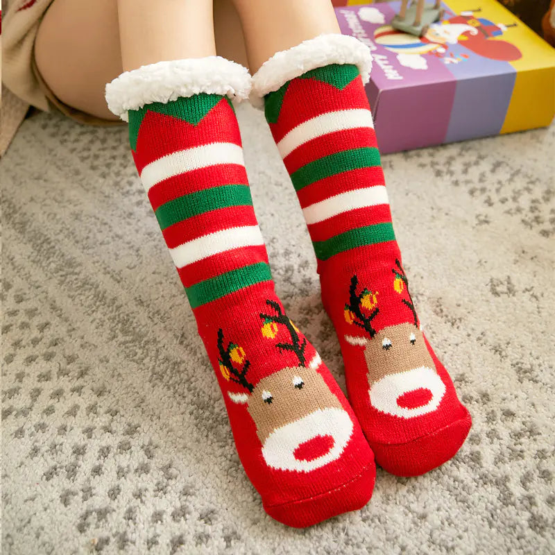 Cozy Winter Holiday Fleece Socks
