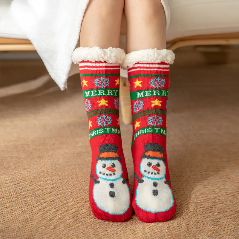 Cozy Winter Holiday Fleece Socks