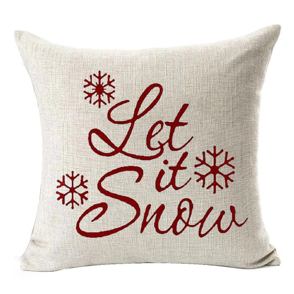 Festive Snowflake Cushion Cover