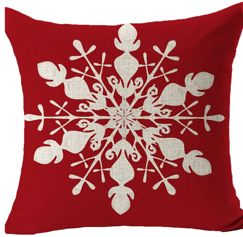 Festive Snowflake Cushion Cover