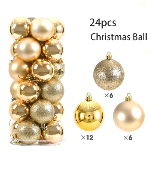 Mini Sparkle Ball Ornament Set (24-Pack / 3 cm)