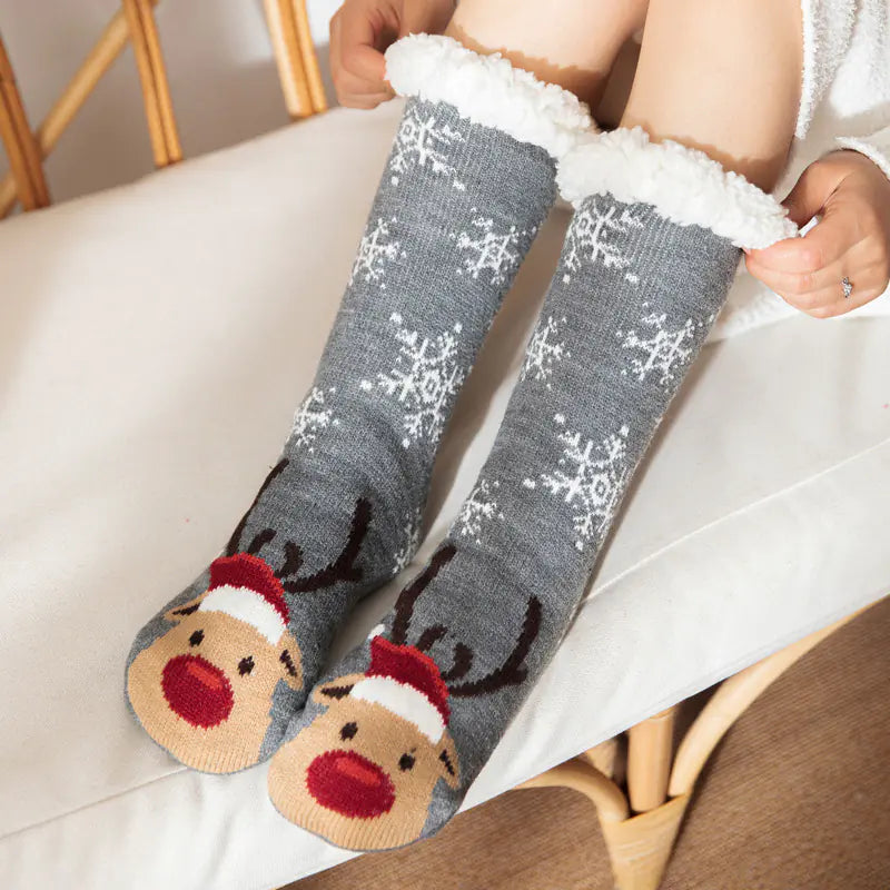 Cozy Winter Holiday Fleece Socks