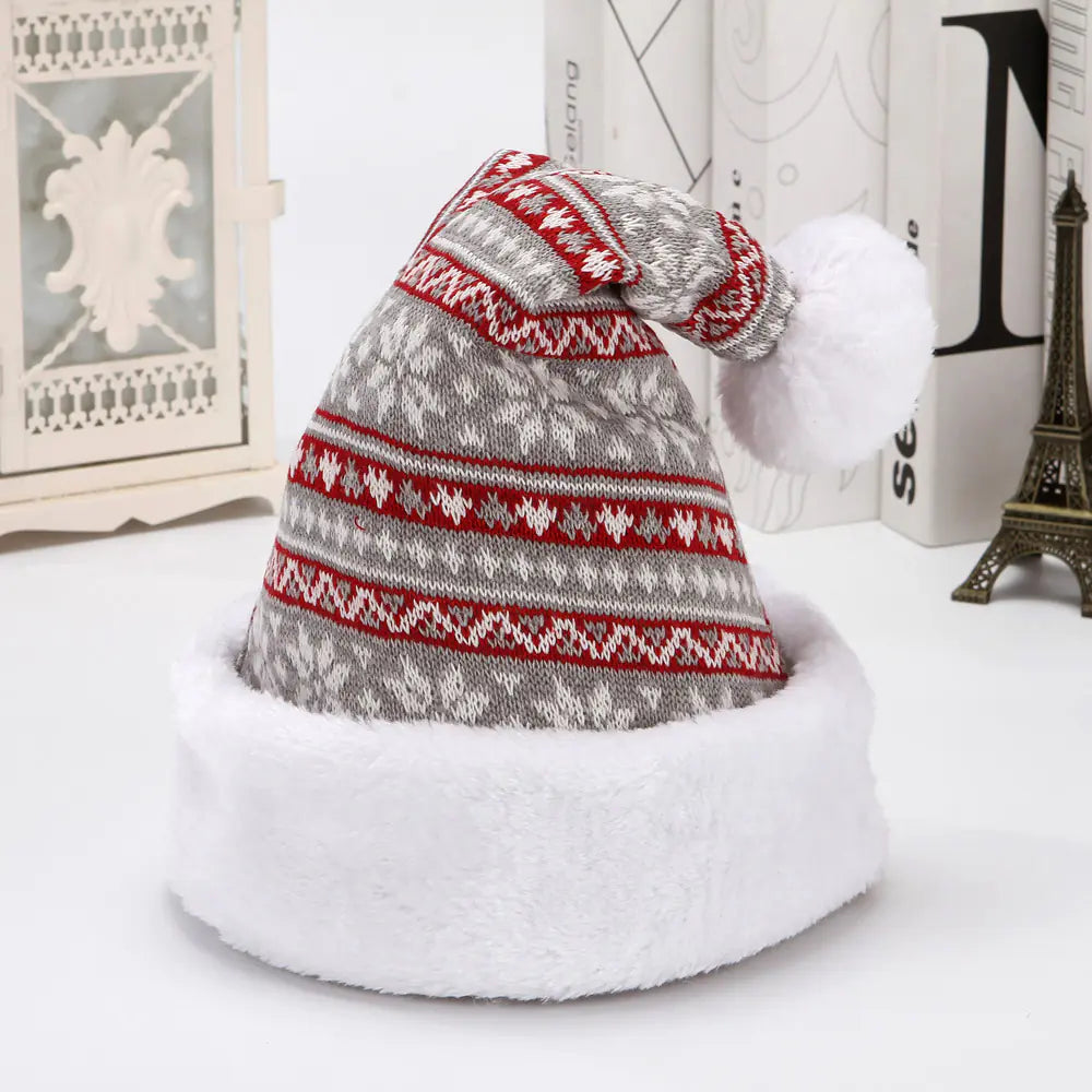 Snowflake Deer Winter Wool Hat