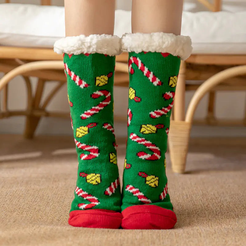 Cozy Winter Holiday Fleece Socks