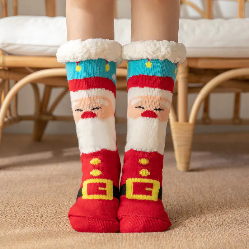 Cozy Winter Holiday Fleece Socks