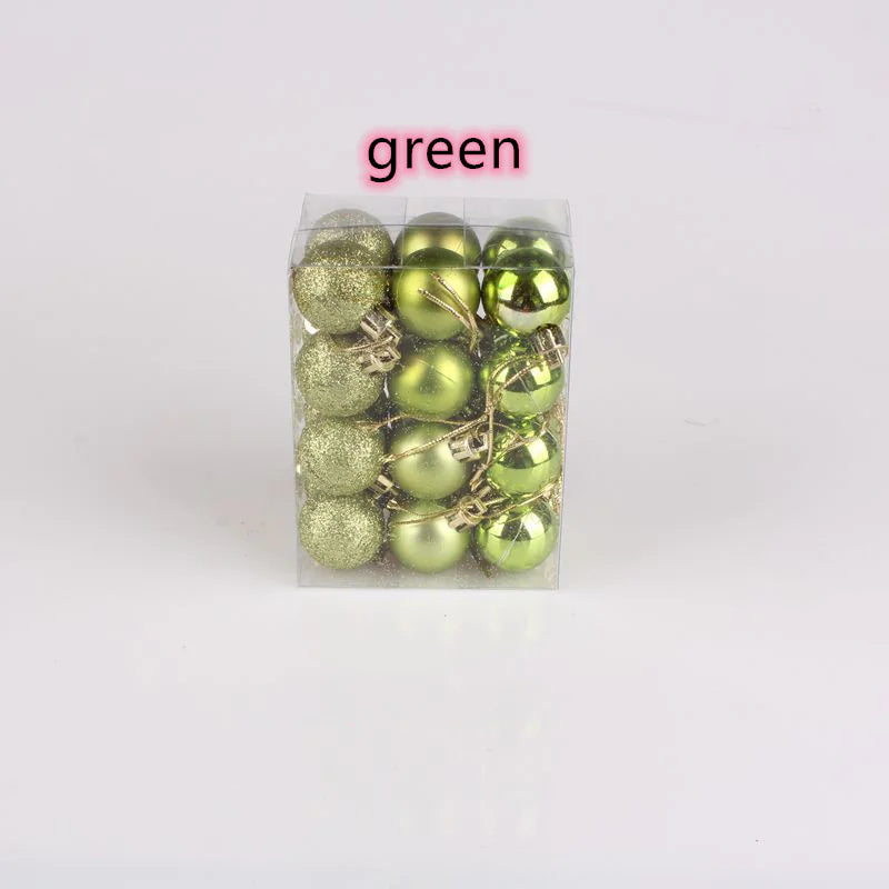 Mini Sparkle Ball Ornament Set (24-Pack / 3 cm)