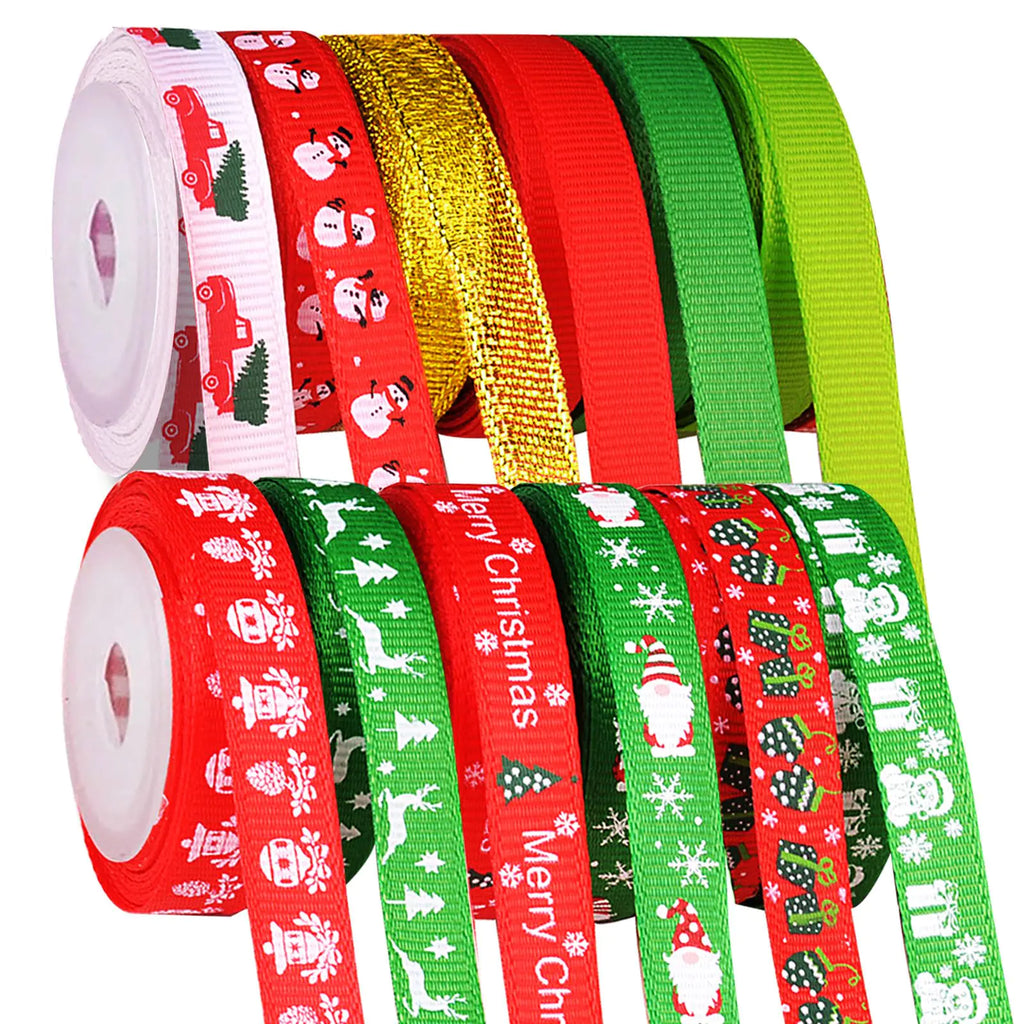 Velvet and Float Holiday Ribbon Set (12 Rolls / 60 Yards)