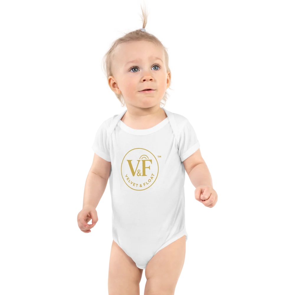 Little Lights Rep Velvet & Float Baby Short Sleeve Bodysuit | Rabbit Skins 4400