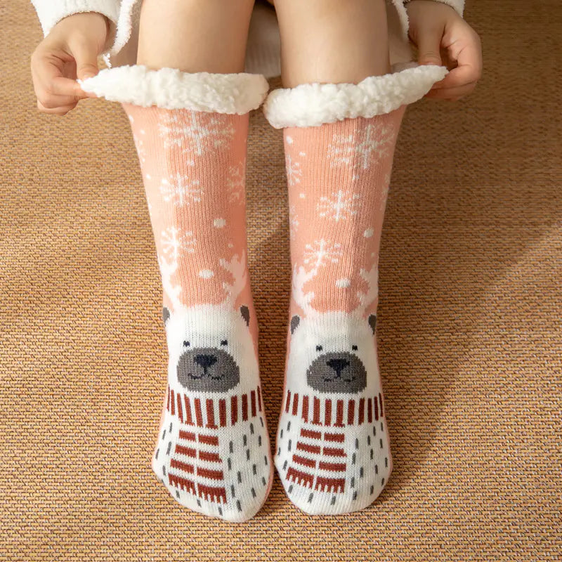 Cozy Winter Holiday Fleece Socks