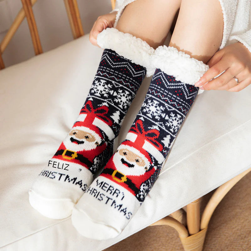 Cozy Winter Holiday Fleece Socks