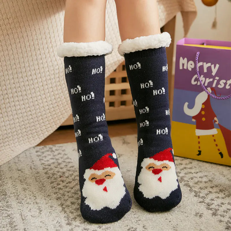 Cozy Winter Holiday Fleece Socks