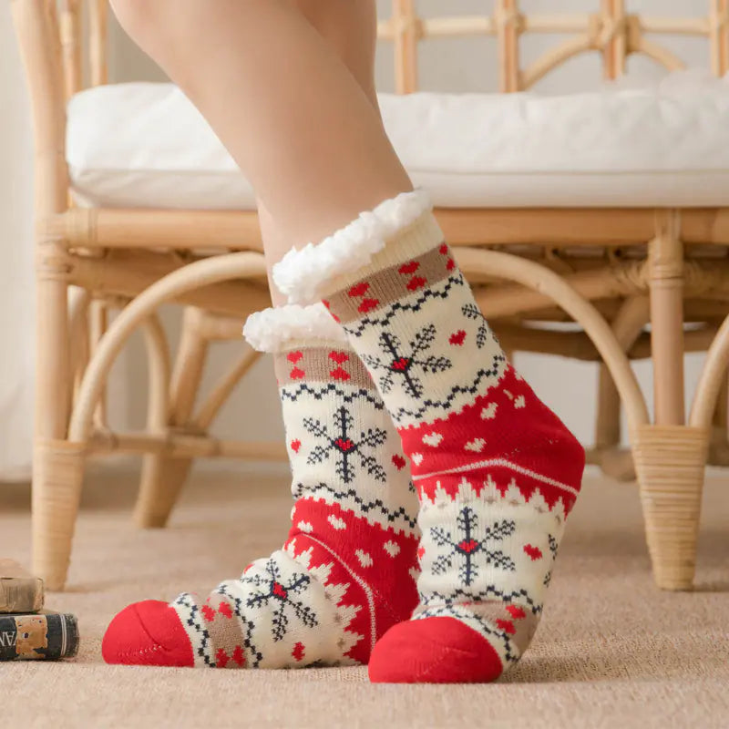 Cozy Winter Holiday Fleece Socks