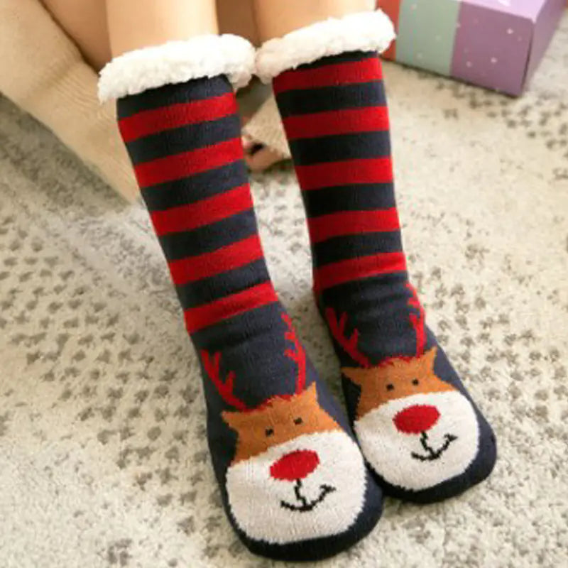 Cozy Winter Holiday Fleece Socks