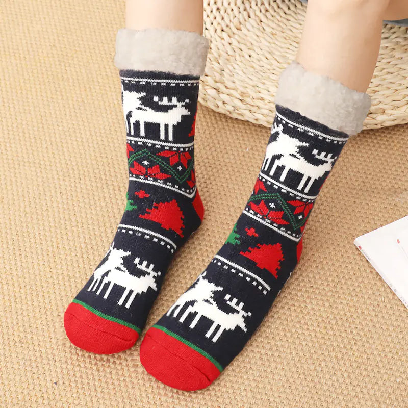 Cozy Winter Holiday Fleece Socks