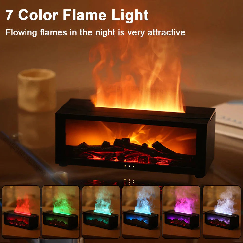 LumiFlame Colorful Essential Oil Diffuser — Flame Aromatherapy Machine, LED Mood Light, Scent Diffuser for Home, Gift for Her, Relaxation