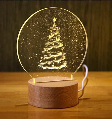 Acrylic 3D Christmas Tree Lamp