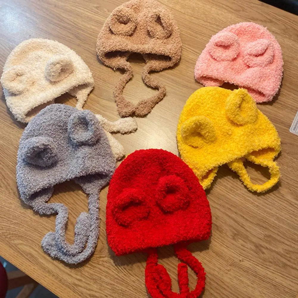 Lightweight Knitted Children's Winter Hats with Ear Protection