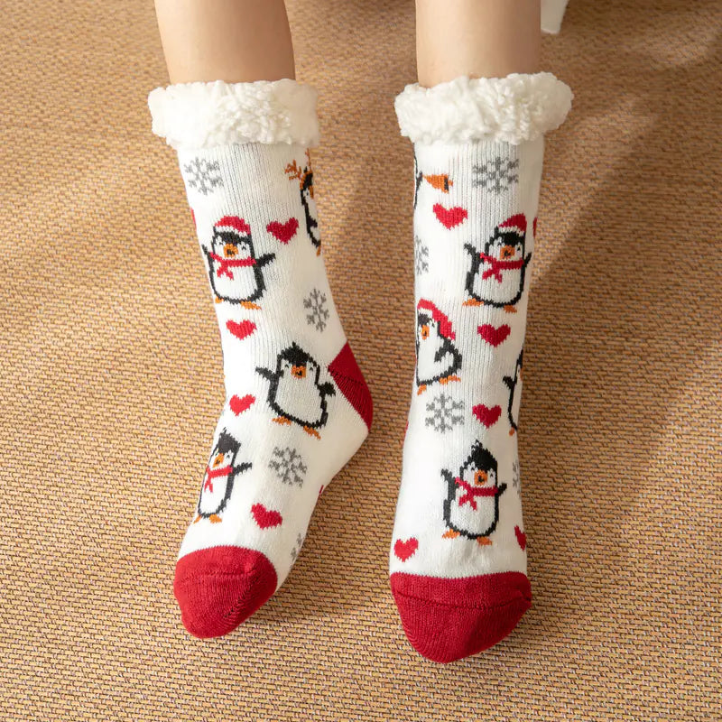 Cozy Winter Holiday Fleece Socks