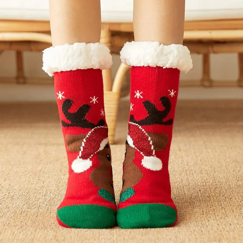 Cozy Winter Holiday Fleece Socks