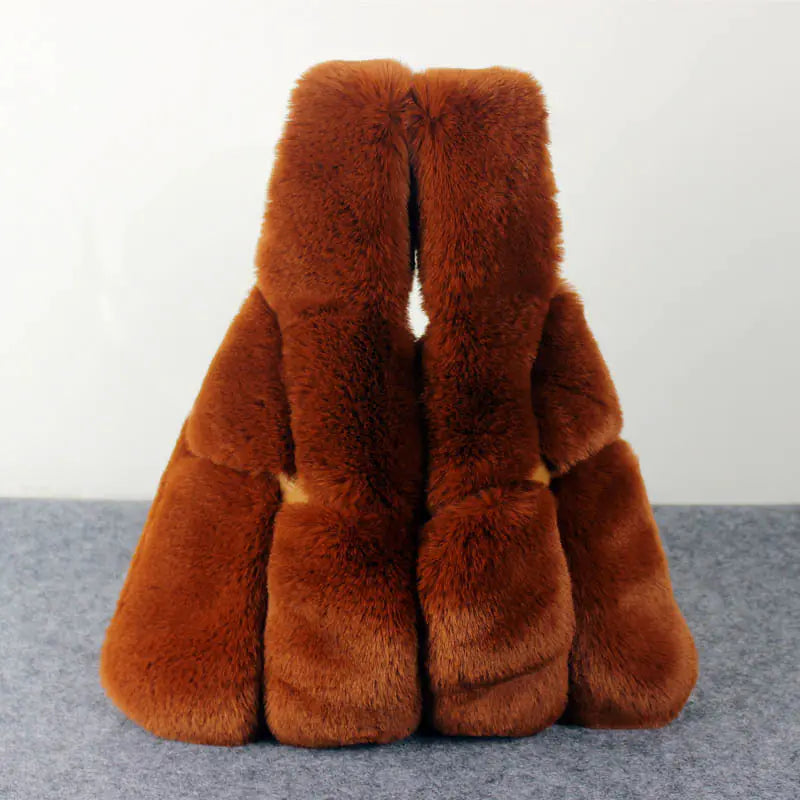 Faux Rabbit Fur Tote Bag