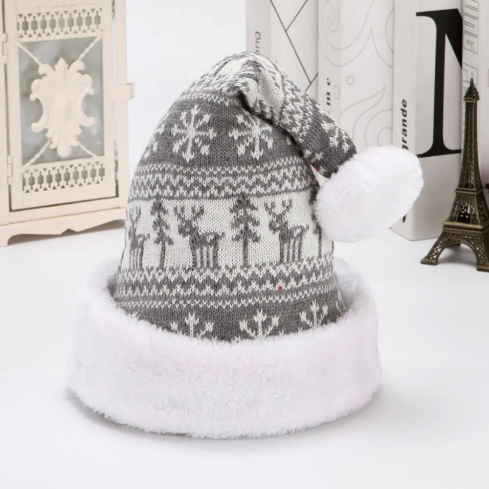 Snowflake Deer Winter Wool Hat