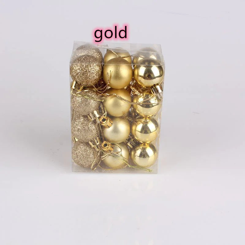 Mini Sparkle Ball Ornament Set (24-Pack / 3 cm)
