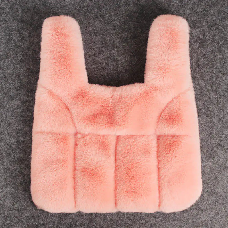 Faux Rabbit Fur Tote Bag