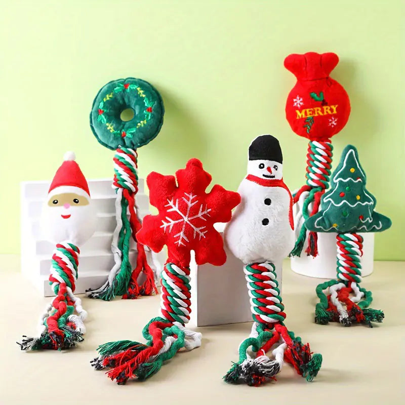 3-Pack Christmas Doggie Pet Toys
