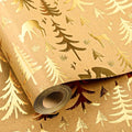 Golden Reindeer Kraft Gift Wrap