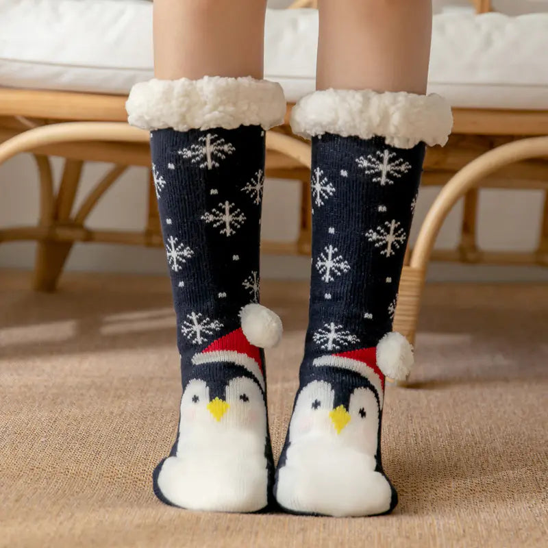 Cozy Winter Holiday Fleece Socks