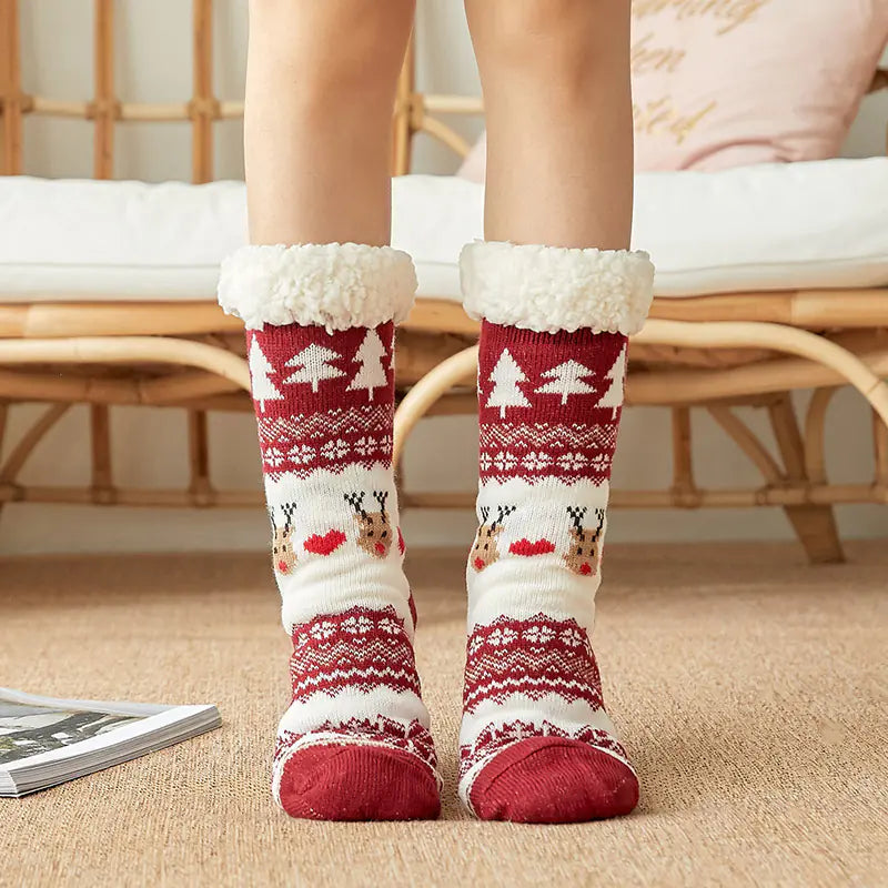 Cozy Winter Holiday Fleece Socks
