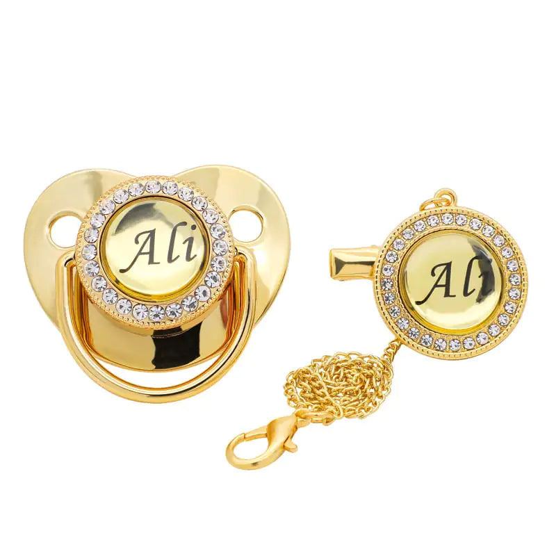 Velvet & Float™ Monogram Pacifiers – Personalized Silicone Set for Newborns