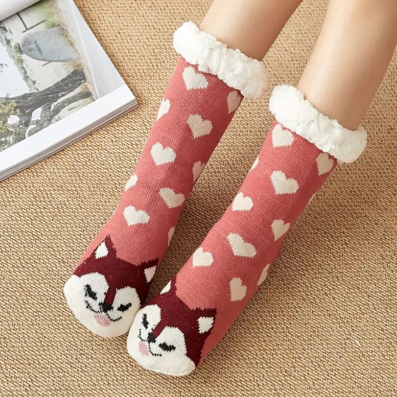 Cozy Winter Holiday Fleece Socks