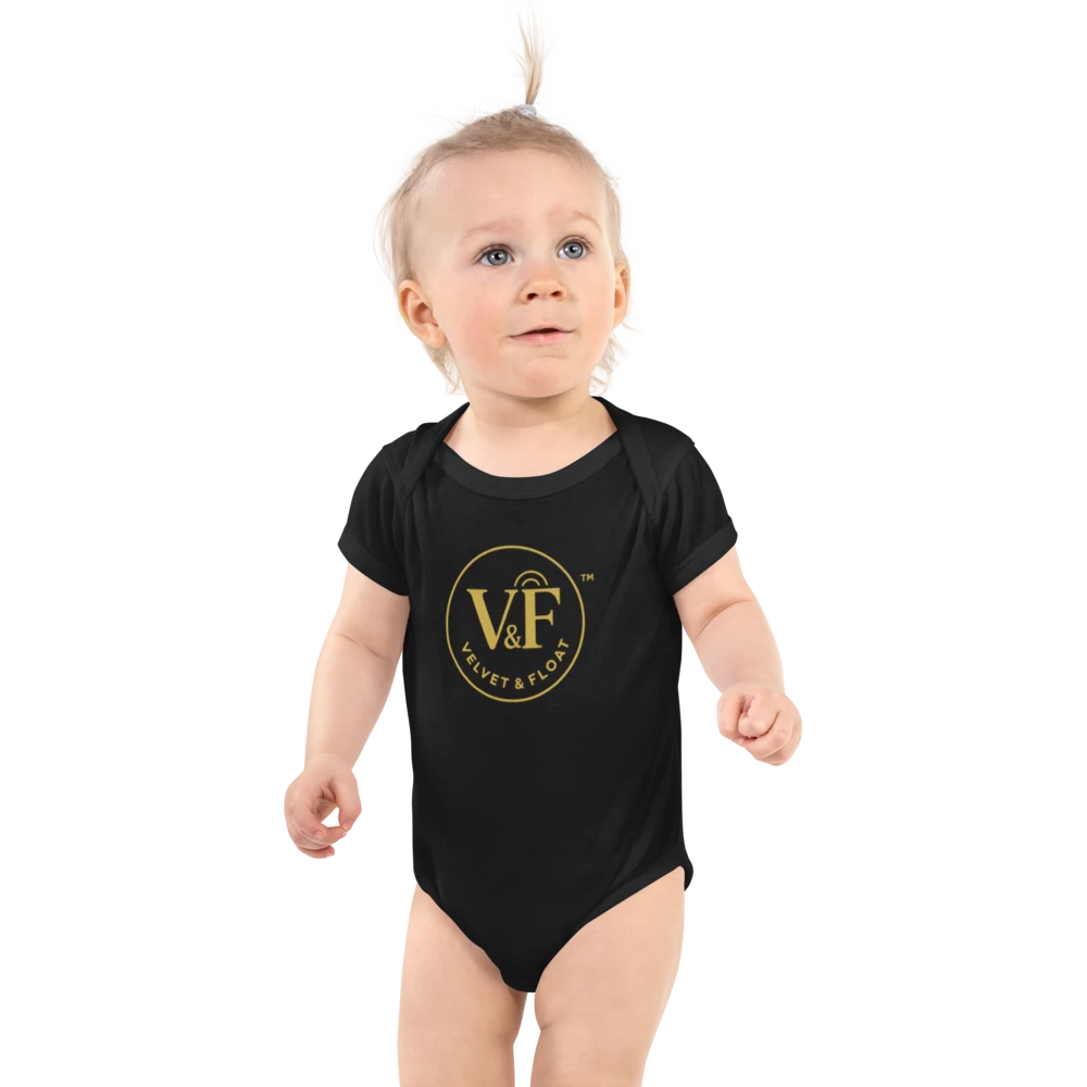 Little Lights Rep Velvet & Float Baby Short Sleeve Bodysuit | Rabbit Skins 4400