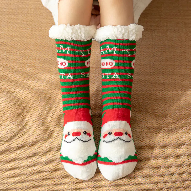 Cozy Winter Holiday Fleece Socks