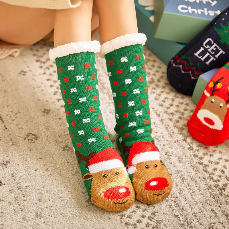 Cozy Winter Holiday Fleece Socks