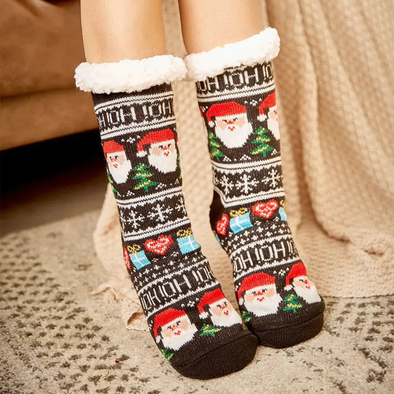 Cozy Winter Holiday Fleece Socks