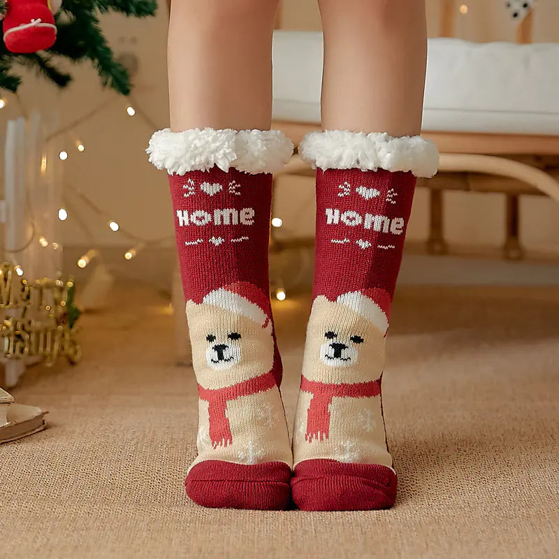 Cozy Winter Holiday Fleece Socks
