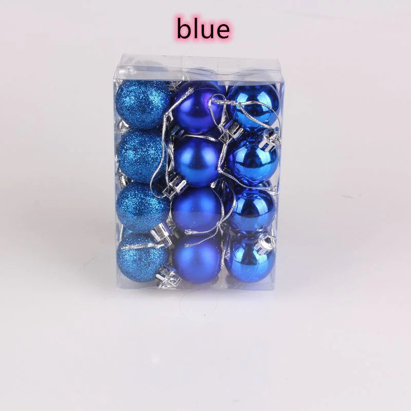 Mini Sparkle Ball Ornament Set (24-Pack / 3 cm)