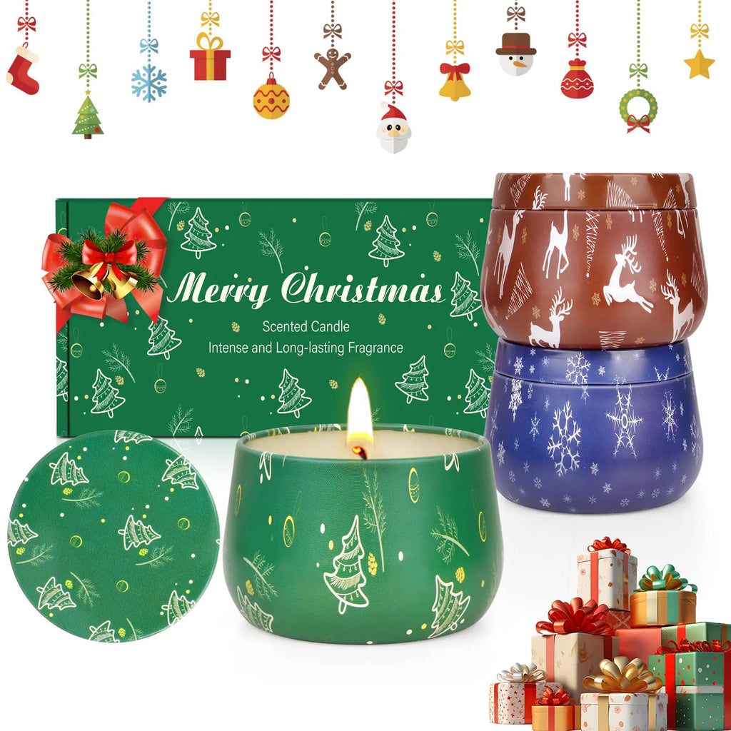 Holiday Aromas Candle Trio - 7.5oz Soy Scent Gift Set