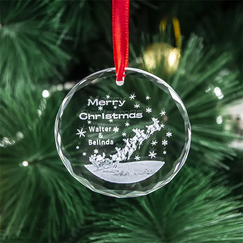 Crystal Glass Christmas Tree Ornament - Creative Holiday Decor