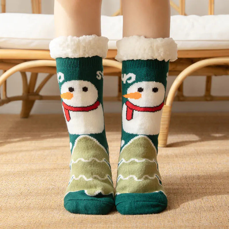 Cozy Winter Holiday Fleece Socks