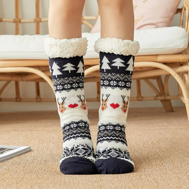 Cozy Winter Holiday Fleece Socks